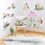Cute Playtime Frenchie Removable Wall Decals